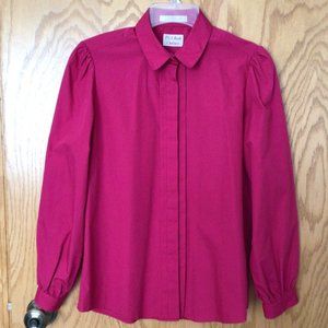 Jos A Bank Clothiers - Deep pink, hidden button front blouse